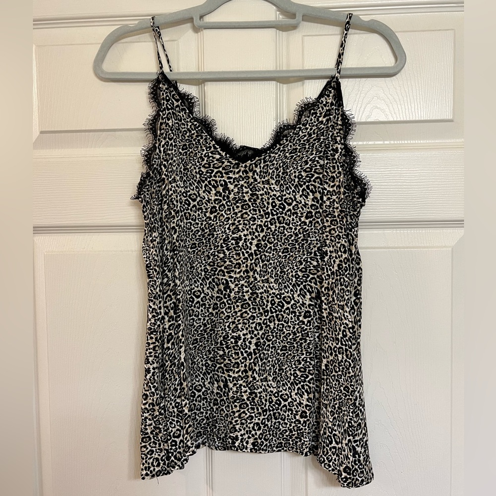 Cheetah spaghetti strap shirt. Perfect condition only worn once.